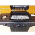 2 brûleurs gaz barbecue gri ak bò brûler